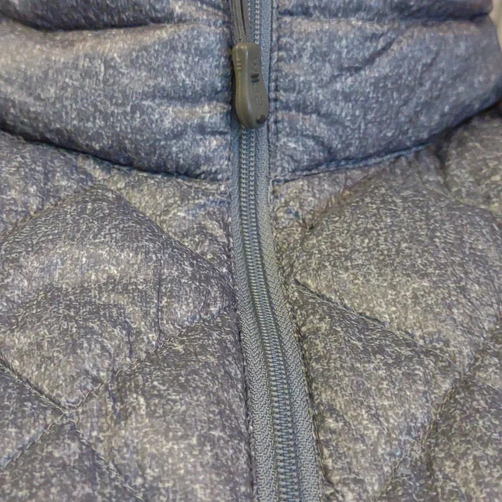 32 Degrees Heat SZ M Gray Full Zip Quilted Puffer Jacket - Picture 8 of 9